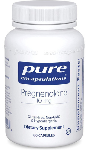 Pure Pregnenolona 10mg Precursor Hormonal Estado Animo 60cap