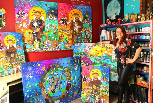 Imagem 3 de 10 de Quadros Personalizados Andreza Katsani, Sua História Em Arte
