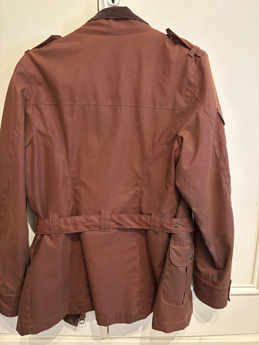Campera Inglesa Encerada Oxford. Talle S, Marrón. Excelente!