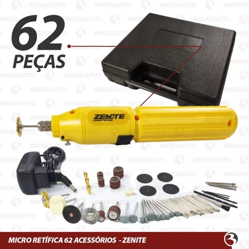 Mini Micro Retifica Elétrica Lorben com 166 Acessórios 260W 110V