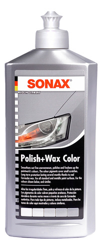 Cera Abrillantadora Sonax Polish  Wax Color Gris Plata 500ml