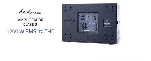 Subwoofer Vab118 Amplificado Elipsis Vab-118a 1200rms Negro