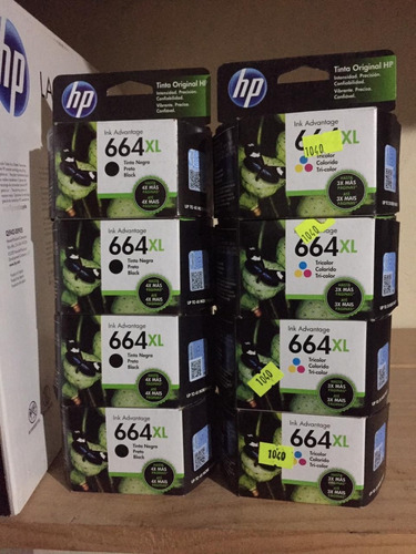 Kit De Tintas Hp 664xl  Negro Y Tricolor Originales Sellados