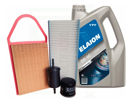 Kit 4 Filtros + 4 Lrts. Aceite Ypf Elaion Fs Toyota Etios 