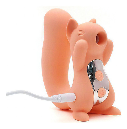 Dildo tipo ardilla con ventosa para clítoris y pechos - Miss Uu