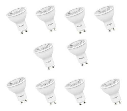 Dicroica Led Lampara Foco Dimerizable 6w Luz Fría Pack X 10u