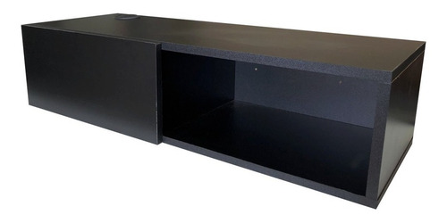 Repisa Flotante Para Tv Minimalista Color Negro Mate