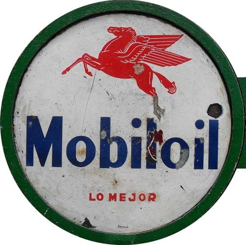 20620 - Placa Decorativa Mobiloil Petróleo Chapa Aço Dupla