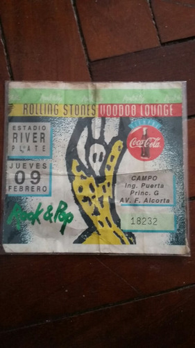 Entrada Rolling Stones Voodoo Lounge 1995 Bs As