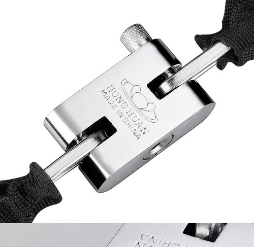 Imagen 7 de 10 de Linga Cadena Bicicleta Candado Traba 1 Mt 24mm Tela Antiraya