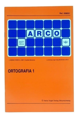 508051 Cuaderno Ejercicios De Ortografía 1 Método Arco Eduke