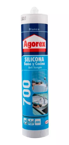 Silicona Sellante Profesional Blanco Baño Cocina Agorex 700