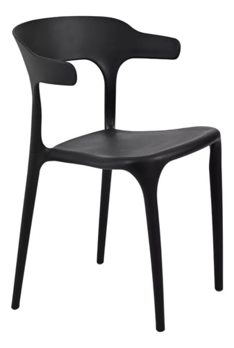 Set De 2 Sillas De Comedor Para Jardín Cardio Beat Liberty Negro Negro