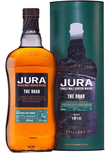 Imagen 1 de 1 de Whisky Jura The Road Single Malt Botella De Litro Con Lata 