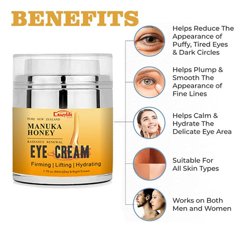 Crema De Ojos Con Miel De Manuka Crema De Ojos Antienvejecim