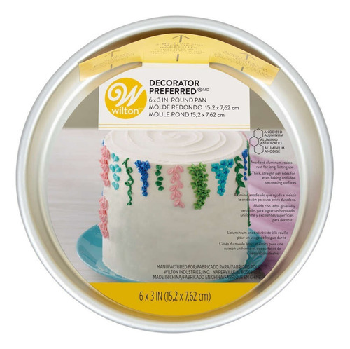 Molde Redondo Para Pastel 6x3'' (15.2 Cm) Wilton