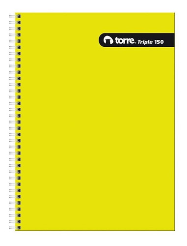 Cuaderno Torre Triple Liso Mat. 7mm. 150hojas