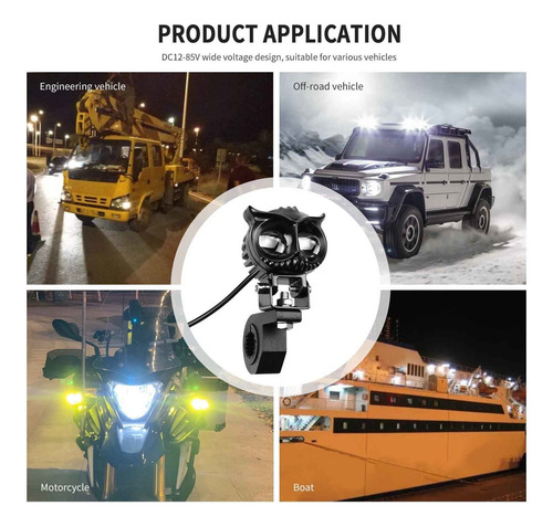 Auto Moto Luces Led Bicicleta Faro Delantero Foco Cuadrado
