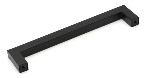Jaladera Cuadrada Moderna Negra Acero Inox 96mm Paquete 35pz