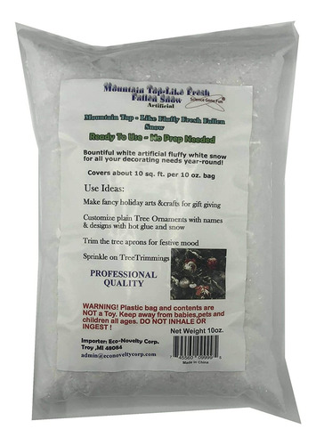 Mountain Top-like Fluffy Fallen Snow 10 Oz. Artificial Sn...