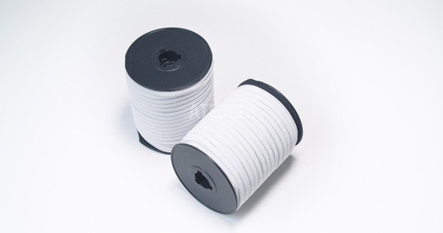 Imagen 6 de 6 de Elástico 5mm X 100 Metros Para Barbijos Y Tapaboca Blanco