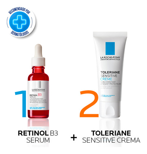 Kit La Roche-posay Serum Retinol + Crema Toleriane Sensitive