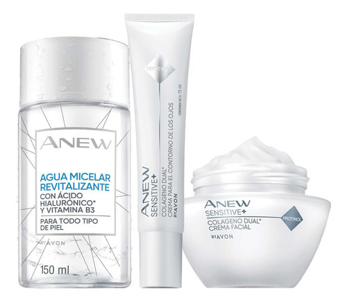 Contorno De Ojos Con Colágeno Anew Sensitive+ Avon Js Perfum Tipo De Piel Todo Tipo De Piel