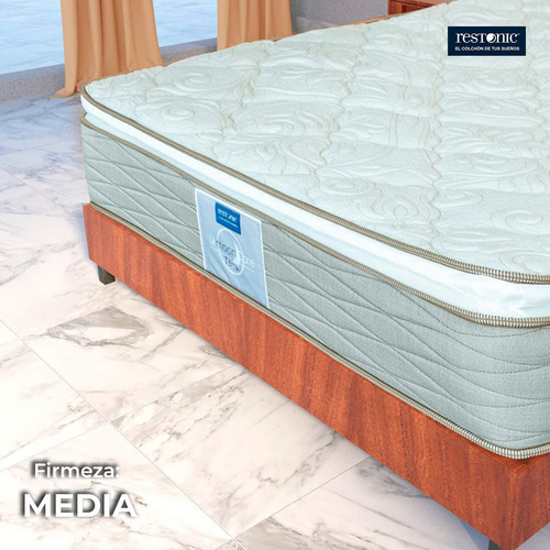Colchón Matrimonial Restonic Terra Mooncare Más 2 Almohadas Restonic, Colchón Firmeza Media