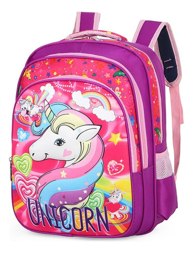 Mochila Unicornio Infantil Reforzada Niña Jardin Escuela