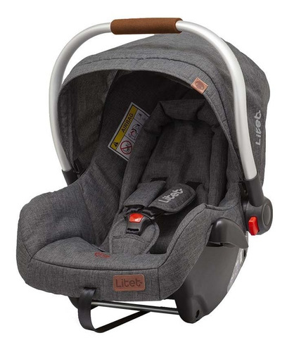 Bebê Conforto Com Alça Reversível Capota Litet 0-13kg Cor Preto Cadeira para Auto
