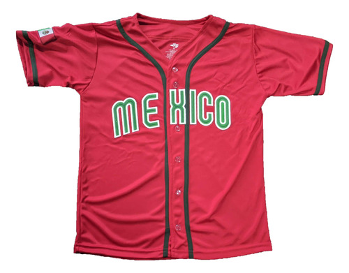 Jersey Casaca Beisbol México Mundial Para Niño