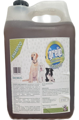 Shampoo Perro Greip 4l