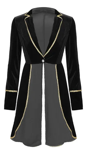 Chaqueta Tipo Frac Gótica Steampunk Para Mujer, Estilo Cospl