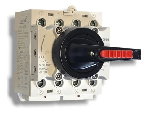 Interruptor Seccionador Cc Para Riel Din  32a Palanca