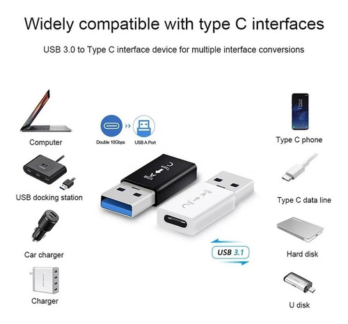 Adaptador Usb 3.1 Tipo C Femea Usb 3.0 Macho Pc iPhone 12