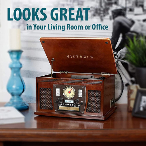 Tocadiscos Victrola 8 En 1 Bluetooth Con Altavoces, Color Ca