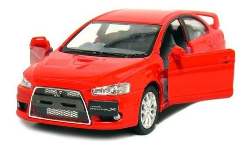 5 2008 Mitsubishi Lancer Evolution X 1:36 Scale (rojo)