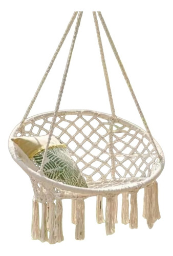 Hamaca Colgante Macramé Redonda Para 1 Persona