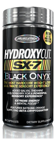 Suplemento em cápsulas termogênico Hydroxycut SX-7 Black Onyx Burner MuscleTech