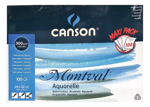 Canson Block Montval 300 Grs Grano Fino 24 X 32 Cm 100 Hojas