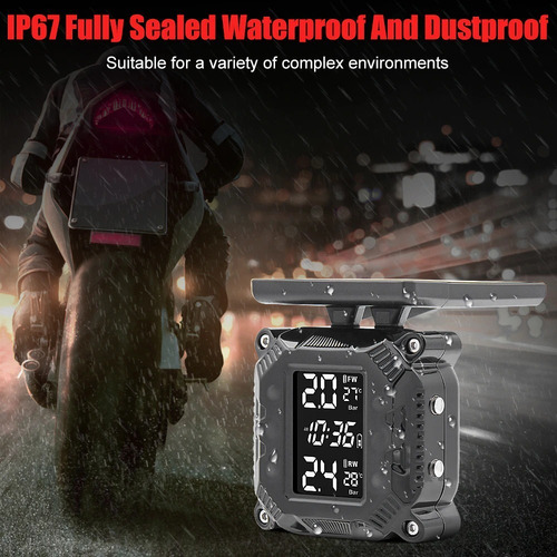 Sensor Tpms Moto Magnetico Solar Usb Sensores Externos Pem