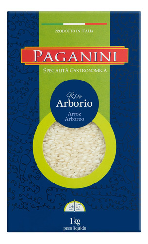 Arroz Arbório Tipo 1 Paganini Caixa 1kg