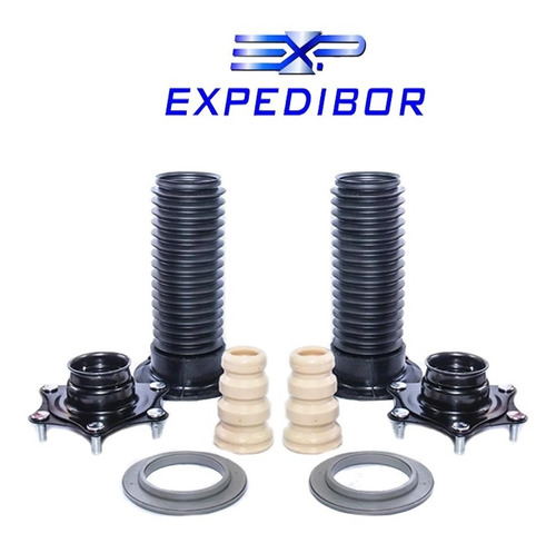 Kit 2 Coxim Batente Dianteiro Crv 2007 2008 2009 2010 2011