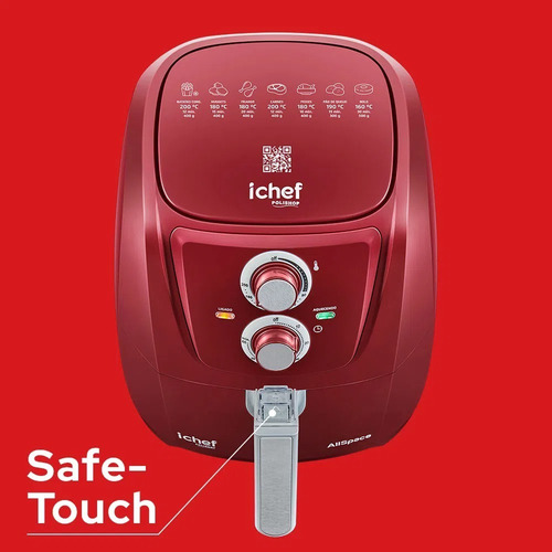 Fritadeira Airfryer Ichef Polishop Allspace Vermelho 110v