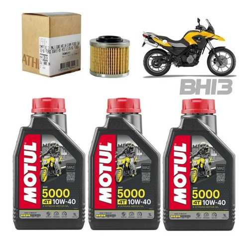 Motul 5000 10w40 Kit Troca Óleo Bmw G 650gs Gs Ffc033