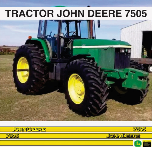 Kit Calcomanías Para Tractor John Deere 7505