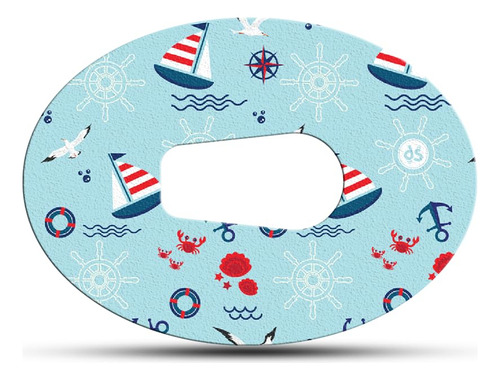 Dex Styles Ocean - Parches Adhesivos Dexcom G6, Herméticos,