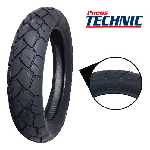 Pneu Traseiro Com Camara Aro 17 130/80-17 Nx 400 Falcon