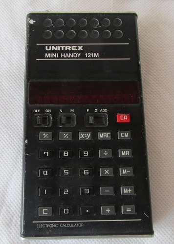 Vintage Calculadora Unitrex Mini Handy 121m, Funciona Arv#l
