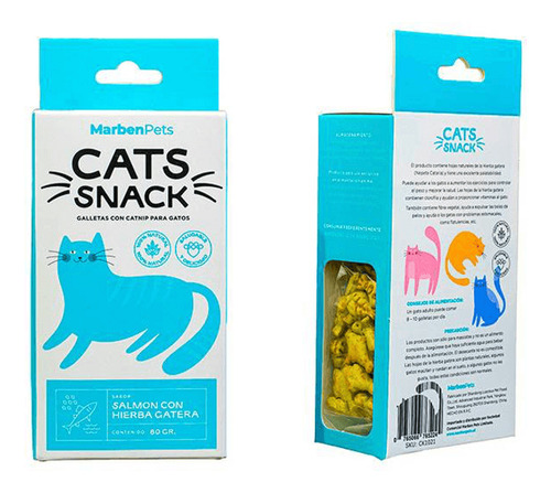 Marbenpets® Cats Snack Galletas Salmón Con Catnip 80grs
